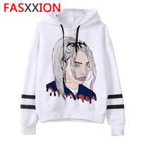 Billie Eilish Hoodies men/women funny hip hop fashion kawaii Sweatshirt Graphic harajuku 90s Tumblr hooded streetwear male