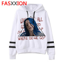 Billie Eilish Hoodies men/women funny hip hop fashion kawaii Sweatshirt Graphic harajuku 90s Tumblr hooded streetwear male