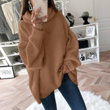 2019 New Women Casual Sweater Loose Turtleneck Sweater Women Knitwear Long Sleeve Female Autumn Pull Jumpers