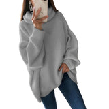 2019 New Women Casual Sweater Loose Turtleneck Sweater Women Knitwear Long Sleeve Female Autumn Pull Jumpers