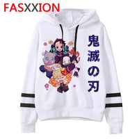 Demon Slayer cartoon men/women Hoodies Anime Unisex harajuku aesthetic 90s Sweatshirt ulzzang Graphic Casual male hood