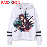 Demon Slayer cartoon men/women Hoodies Anime Unisex harajuku aesthetic 90s Sweatshirt ulzzang Graphic Casual male hood