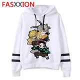 Demon Slayer cartoon men/women Hoodies Anime Unisex harajuku aesthetic 90s Sweatshirt ulzzang Graphic Casual male hood