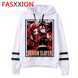 Demon Slayer cartoon men/women Hoodies Anime Unisex harajuku aesthetic 90s Sweatshirt ulzzang Graphic Casual male hood