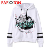 Demon Slayer cartoon men/women Hoodies Anime Unisex harajuku aesthetic 90s Sweatshirt ulzzang Graphic Casual male hood