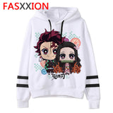 Demon Slayer cartoon men/women Hoodies Anime Unisex harajuku aesthetic 90s Sweatshirt ulzzang Graphic Casual male hood