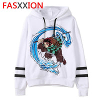 Demon Slayer cartoon men/women Hoodies Anime Unisex harajuku aesthetic 90s Sweatshirt ulzzang Graphic Casual male hood