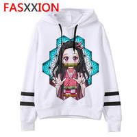 Demon Slayer cartoon men/women Hoodies Anime Unisex harajuku aesthetic 90s Sweatshirt ulzzang Graphic Casual male hood