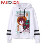 Demon Slayer cartoon men/women Hoodies Anime Unisex harajuku aesthetic 90s Sweatshirt ulzzang Graphic Casual male hood