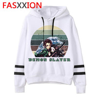 Demon Slayer cartoon men/women Hoodies Anime Unisex harajuku aesthetic 90s Sweatshirt ulzzang Graphic Casual male hood