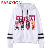 Demon Slayer cartoon men/women Hoodies Anime Unisex harajuku aesthetic 90s Sweatshirt ulzzang Graphic Casual male hood