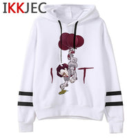 It Clowns Funny Cartoon Hoodies Men/women Pennywise Loser Horror Movie Sweatshirts Casual Hip Hop Streetwear Hoody Male/female