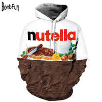 Nutella Pattern Men&Women Hoodies Couples Casual Style 3d Print Hoodie Hip Hop Autumn Winter Sweatshirts Hoody Tracksuits Tops